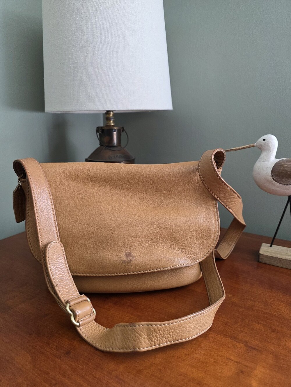 Coach 4903 Sonoma Natural Grain Leather Flap Crossbody Saddle Bag - Picture 16 of 16